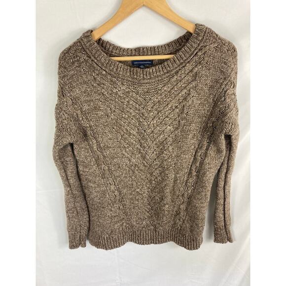 American Eagle Knit Sweater Brown Size Small - Picture 5 of 6